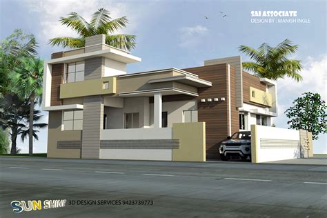 2 BHK SINGLE FLOOR HOUSE Modern Exterior House Designs House Front