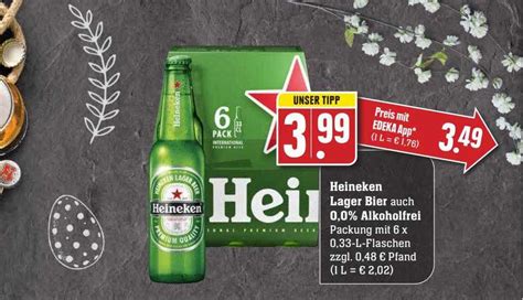 Heineken Lager Bier Auch Alkoholfrei Angebot Bei Scheck In Center