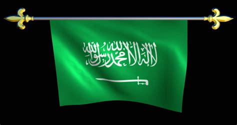 Large Looping Animated Flag Of Saudi Arabia Stock Footage Video ...