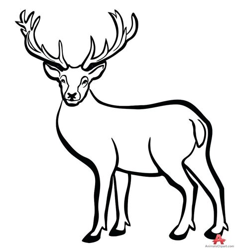 Reindeer Head Drawing | Free download on ClipArtMag