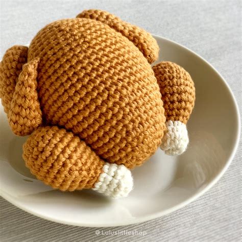 Crochet Pattern Roasted Turkey by Luluslittleshop Etsy España