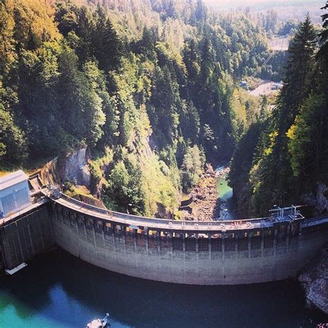 Lower Baker Dam Nice View Dam Aerial