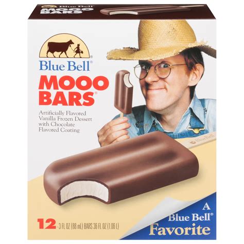 Blue Bell Mooo Bars Frozen Dessert With Chocolate Flavored Coating