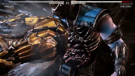 Mortal Kombat X Triborg Cyrax LK 4D4 Vs Sub Zero Cryomancer No