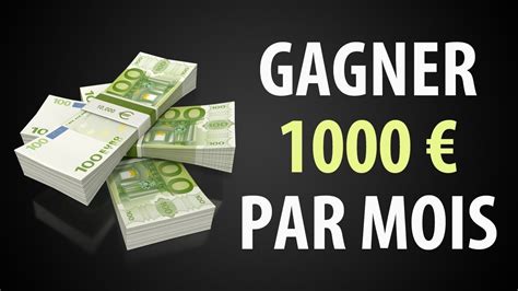 Comment Gagner 1000 EUROS Par Mois Sur Internet YouTube