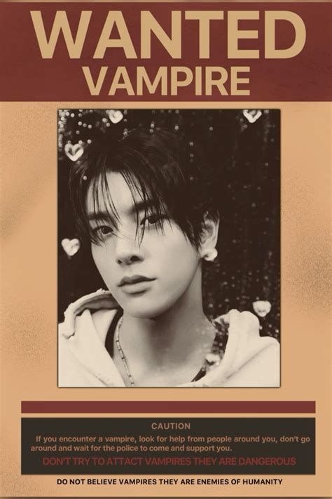 Enhypen Jake Romance Untold Wanted Vampire Poster Printable Kpop Edit