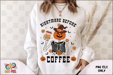 Nightmare Before Coffee Sublimation Graphic By Dark Pixel Creative