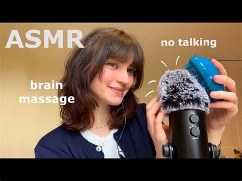 Asmr Fluffy Mic Scratching Brushing Brain Massage No Talking