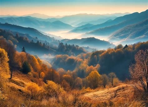 Premium Photo | The view of a wide range of mountains and forests