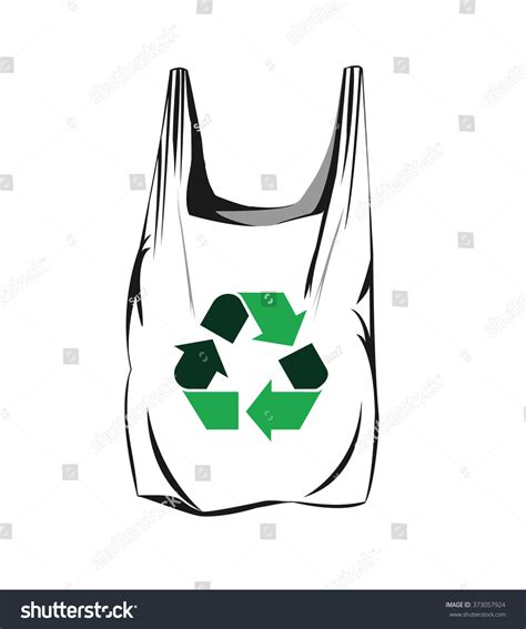 Vector Image Plastic Bag Recycling Symbol Stock Vector Royalty Free