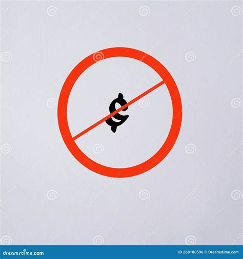 White Background with No Money Sign Stock Illustration - Illustration ...