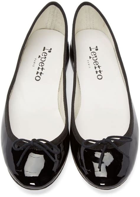 Repetto Black Patent Leather Ballet Flats Ballerinas Us A Eu