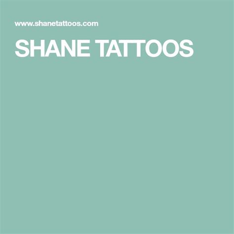 SHANE TATTOOS | Shane tattoo, Jeju island, New seven wonders