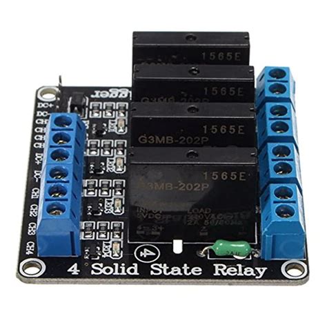 4 Channel 12V Relay Module Solid State High Level SSR DC Control 250V