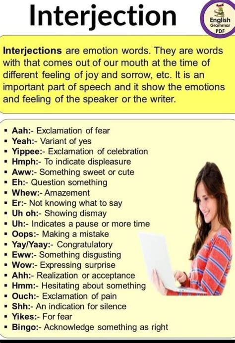 Interjection Parts Of Speech Emotion Words Parts Of Speech Learn