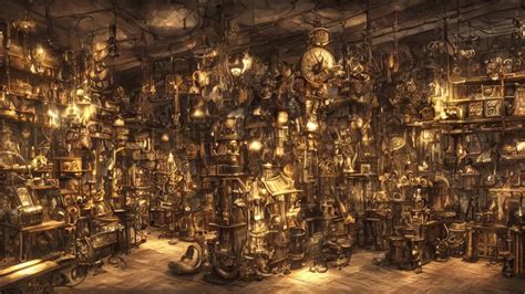 A Steampunk Store By Tian Gan Ultra Detailed Stable Diffusion OpenArt