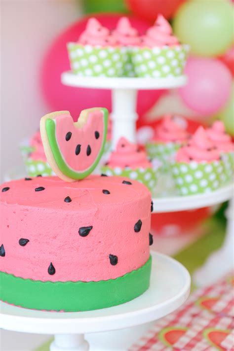 Childrens Summer Watermelon Party Watermelon Cake Idea Styling By