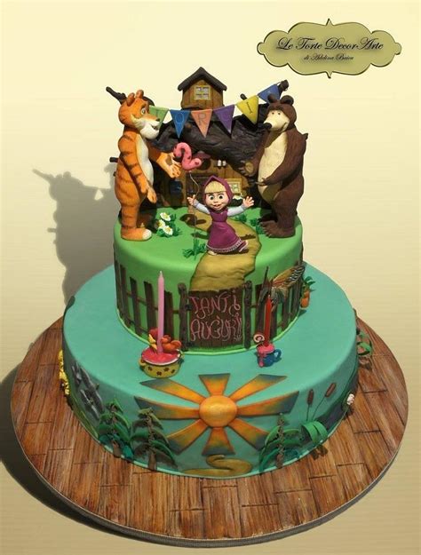 Masha And The Bear Decorated Cake By Adelina Baicu Cake Cakesdecor