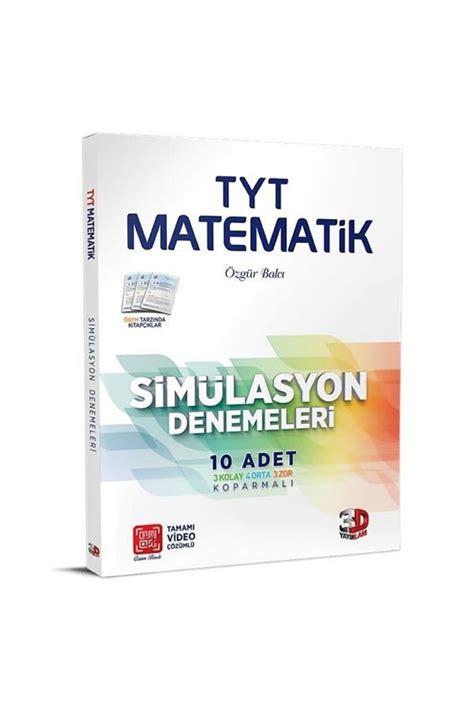 3D Yayınları 2023 Tyt Matematik Simülasyon Denemeleri 3d Fiyatı