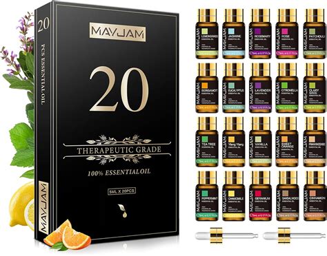 MAYJAM Essential Oils Gift Set, 20 Pcs Pure Therapeutic Grade ...
