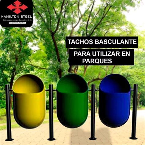 Tachos Basculante Triple Metalico Para Parques Hamilton Cuotas Sin