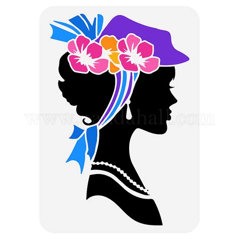 Wholesale Fingerinspire Silhouette Women Stencil X Inch Beauty