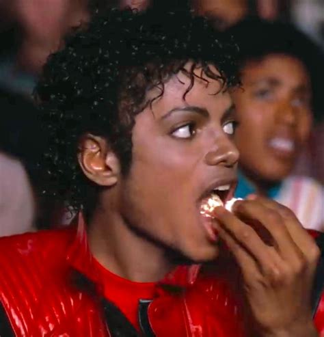 Michael Jackson Thriller Michael Jackson Eating Popcorn Mj