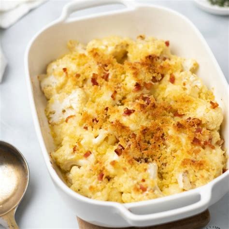 Low Carb Creamy Cauliflower Gratin Happily Unprocessed