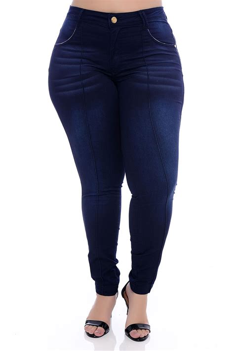 Calça Plus Size Jeans Elegance Vk Moda Plus Size