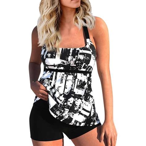 Maillot De Bain Brassiere Amincissant Taille Haute Push Up Bikini Femme Noir Noir Cdiscount