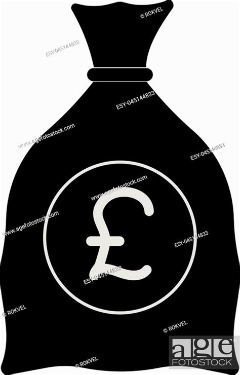 English Pound Money Bag Icon Pound Currency Sign Stock Vector Vector