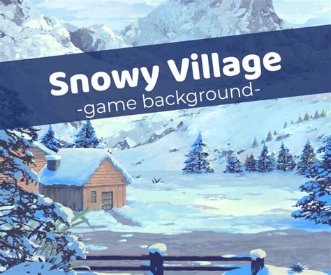 Artstation Snowy Village Game Background Game Assets