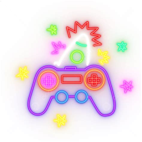 Game Handle PNG Picture Neon Purple Light Effect Game Handle Gamepad