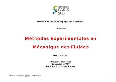 Pdf M Thodes Exp Rimentales En M Canique Des Fluides Dokumen Tips