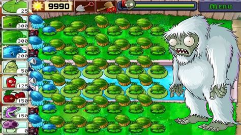 Plants Vs Zombies SURVIVAL POOL 5 Flags Completed All Melons Vs