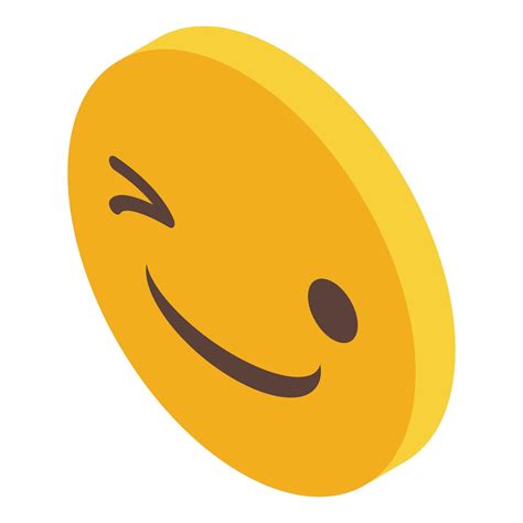 Positive emoji icon isometric vector. Face smile 15091885 Vector Art at Vecteezy