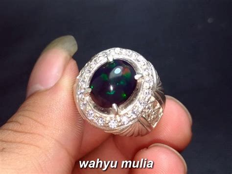 Batu Akik Black Opal Kalimaya Hitam Asli Kode Wahyu Mulia