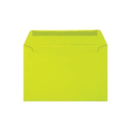 LUX 6 12 Open End Envelopes Peel Press Closure Avocado Green Pack Of