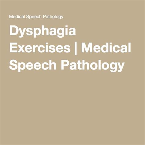 Dysphagia Exercises | Dysphagia exercises, Dysphagia, Dysphagia therapy