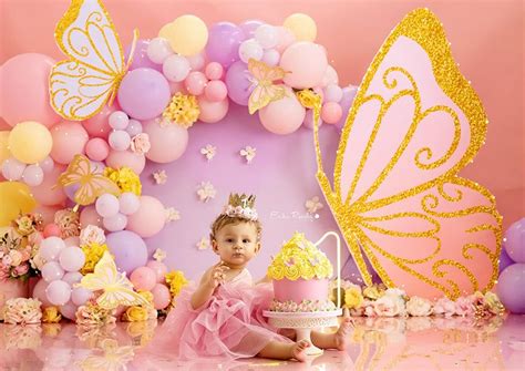 Butterfly Wings Butterfly Birthday Theme Backdrop Butterfly Cake