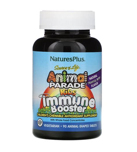 Купить Nature s Plus мультивитамины Animal Parade Immune Booster 90