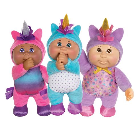 Cabbage Patch Kids Dolls 9″ Soft Cuddly Body Pack of 3 Collectible Cuties Fantasy Friends ...