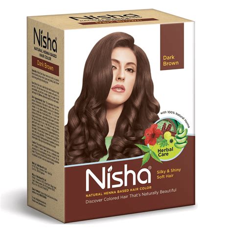 Nisha (Pack 6) Henna Hair Color Dye, Permanent Black Hair Color, 100% ...