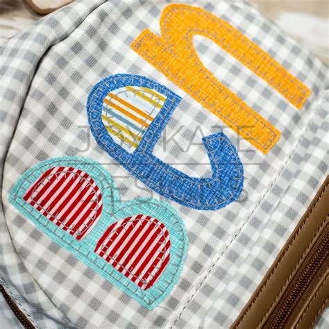 The Elijah Blanket Stitch Applique Letter Set - Joy Kate Designs