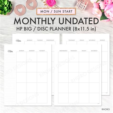 Big Happy Planner Printable Big Happy Planner Inserts Bundle - Etsy