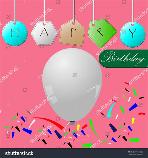 Happy Birthday Cards Vector Illustrations Stock Vector Royalty Free 477248896 Shutterstock