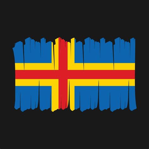 Aland Islands Flag Brush Vector Art At Vecteezy