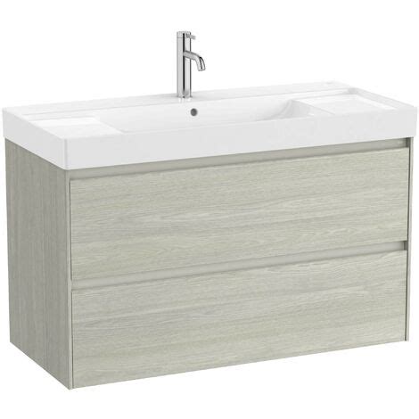 Pack Unik Mueble Base De Cajones Lavabo Ona Roca Color Roble Claro