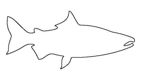 Salmon Pattern Use The Printable Outline For Crafts Creating Stencils