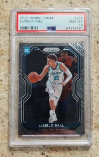 2020 Panini Prizm LaMelo Ball Rookie RC Charlotte Hornets 278 PSA 10